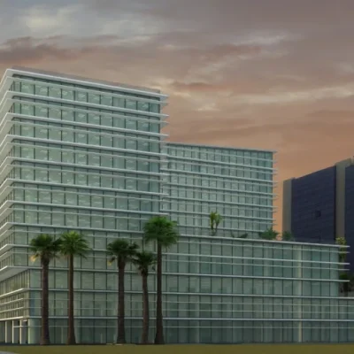 Office building in the business district of Algiers, Mercure zone, Bab Ezzouar
